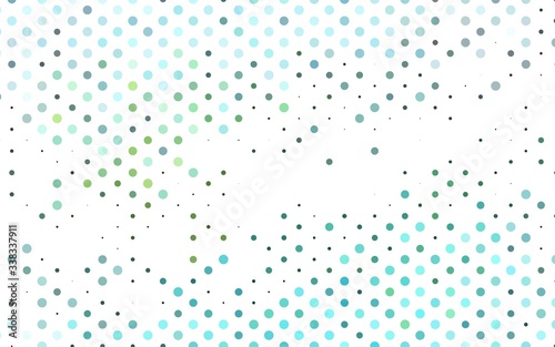 Light Green, Yellow vector background with bubbles. Modern abstract illustration with colorful water drops. Pattern of water, rain drops.