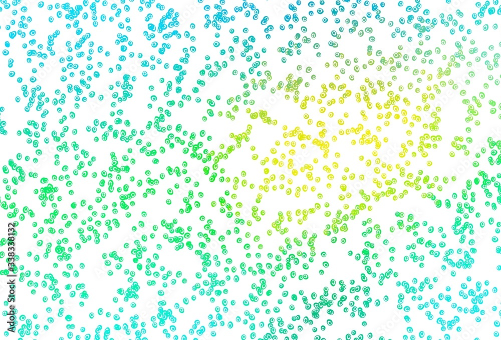 Light Blue, Yellow vector pattern with spheres.