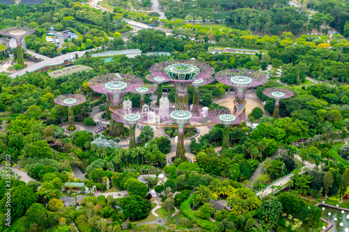 Gardens by the Bay in Singapore birdview