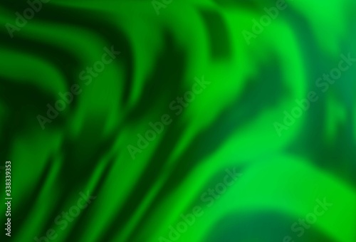 Light Green vector pattern with bent ribbons.
