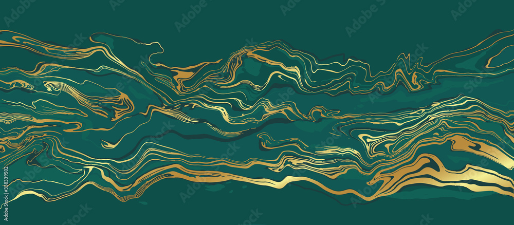 Gold and emerald marble background Vector luxury pattern design for wedding  invitation cards wallpaper and packaging design Stock Vector  Adobe  Stock