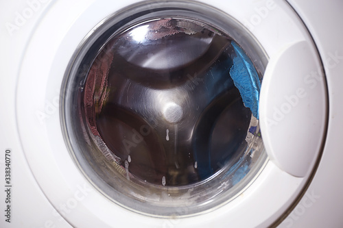 washing machine door / house wash, home appliances, household chores © kichigin19