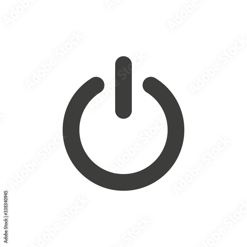 Power button icon on white background