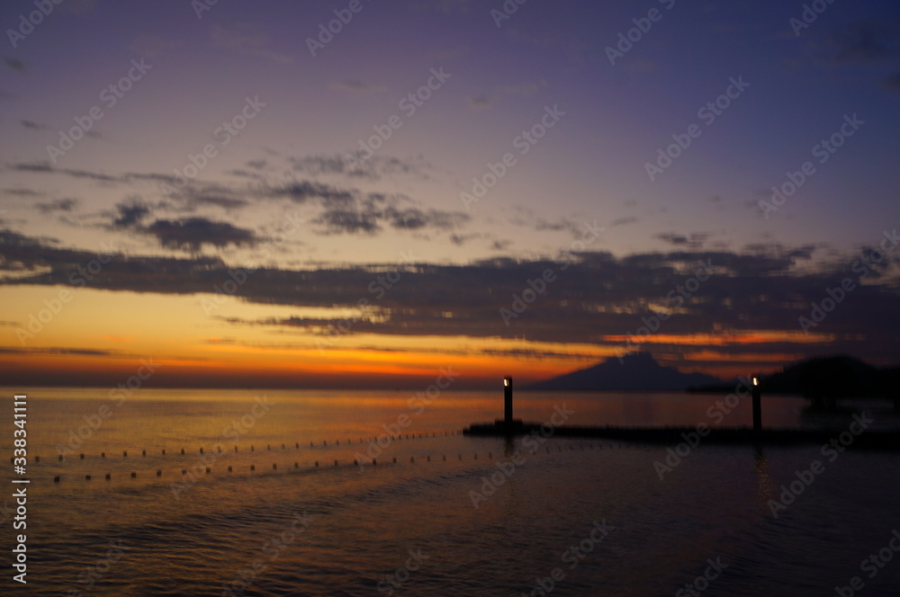 sunrise or sunset on the beach sunrise or sunset on the beach