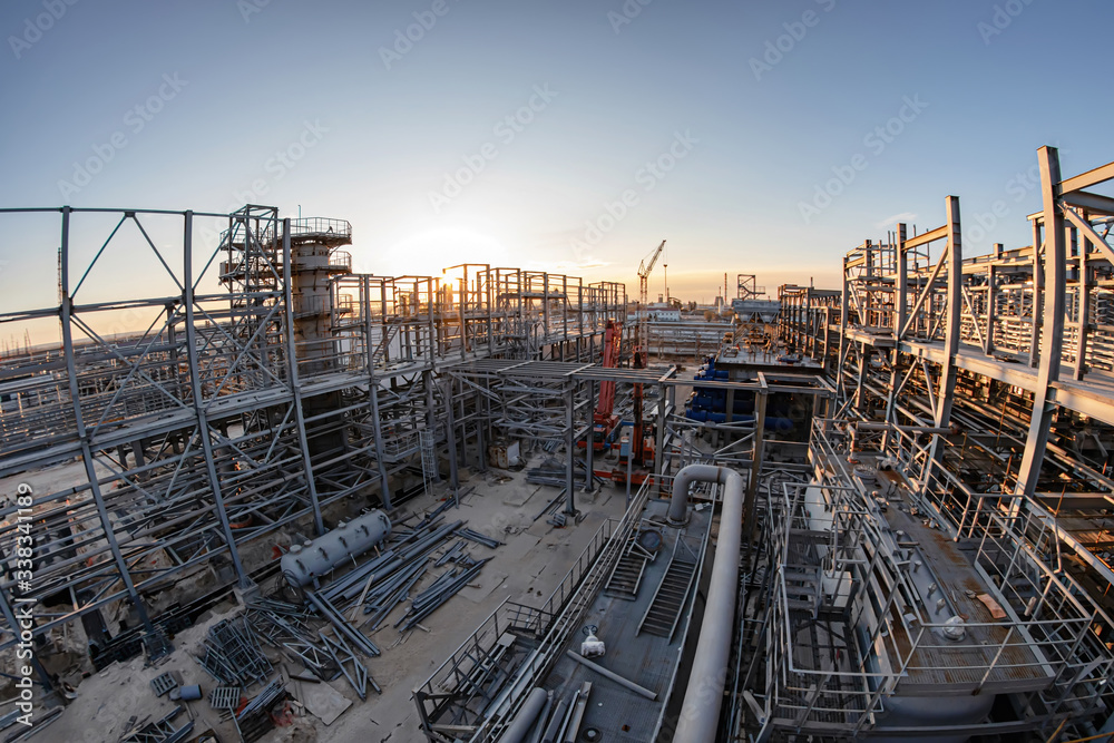 Construction site of a new petrochemical plant