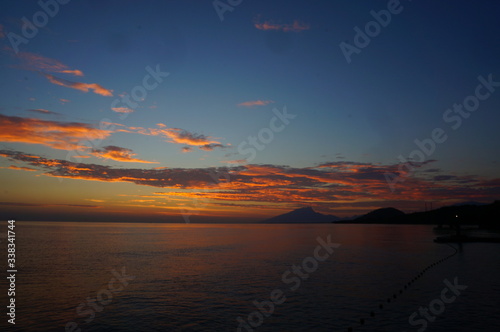 sunset over the ocean