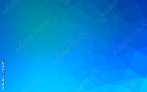 Light BLUE vector low poly cover. A sample with polygonal shapes. Elegant pattern for a brand book.