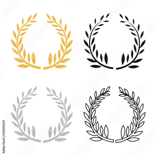 Isolated object of wreath and laurel logo. Web element of wreath and garland stock symbol for web.