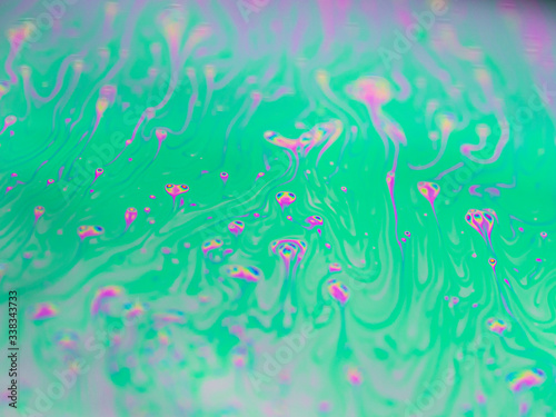 a colorful soap bubble  close up