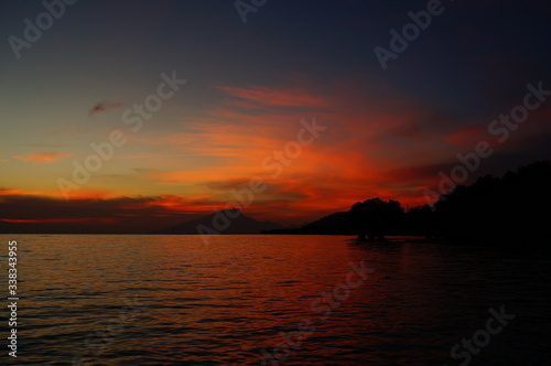 sunset over the sea