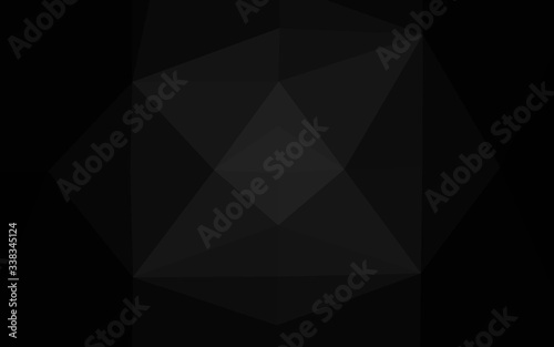 Dark Silver, Gray vector shining triangular template. Triangular geometric sample with gradient. The best triangular design for your business.