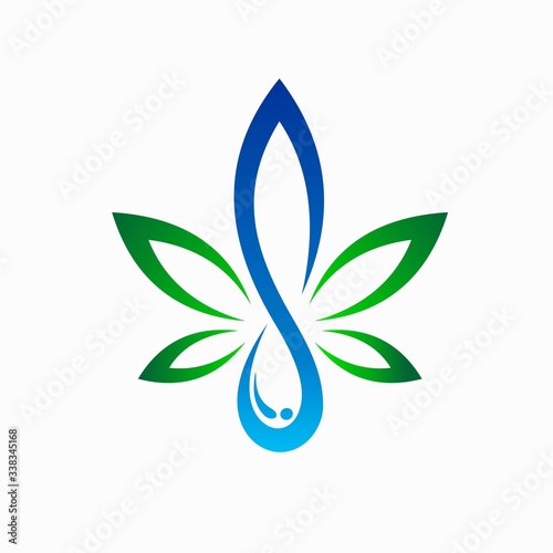 Cannabis vector logo, letter s logo design