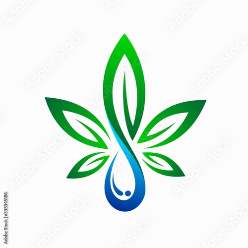 Cannabis vector logo, oil logo design