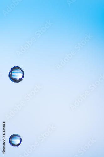 High speed photograph of water drop falling