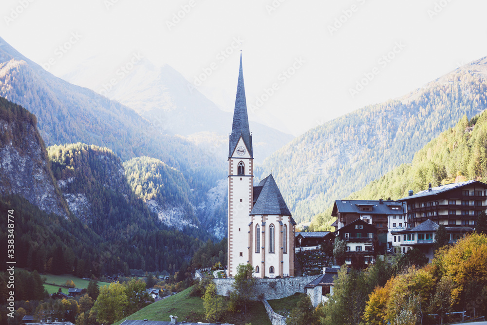 famous church at the Heiligenblut town famous church at the Heiligenblut town