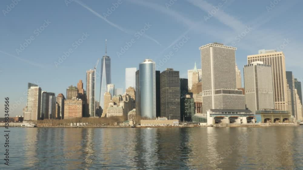 New York City Manhattan USA City Skyline moving video shot in 4k high resolution New York City Manhattan USA City Skyline moving video shot in 4k high resolution