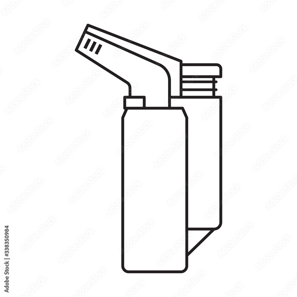 Lighter vector icon.Outline vector icon isolated on white background lighter . Lighter vector icon.Outline vector icon isolated on white background lighter .