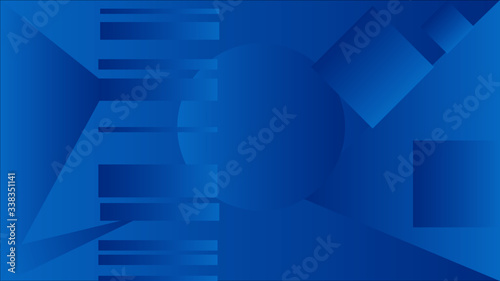 Fond formes géométriques dégradé bleu