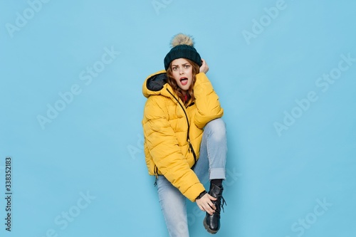 young woman in winter clothing