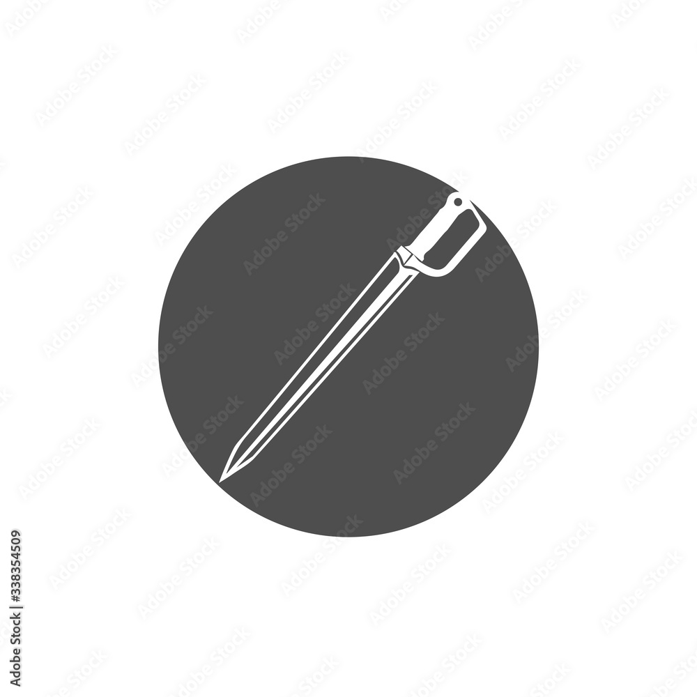 Sword weapon vector logo template illustration design