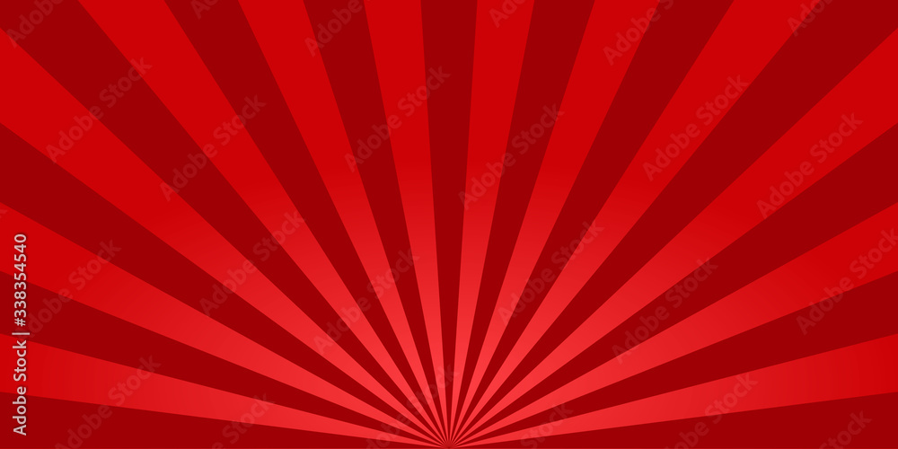 Red sunburst background. Retro background with sun beam. Comic rays. Red bright sunbeams. Light texture backdrop for japanese style. Summer pattern with shiny flare for poster and banner. Vector Red sunburst background. Retro background with sun beam. Comic rays. Red bright sunbeams. Light texture backdrop for japanese style. Summer pattern with shiny flare for poster and banner. Vector