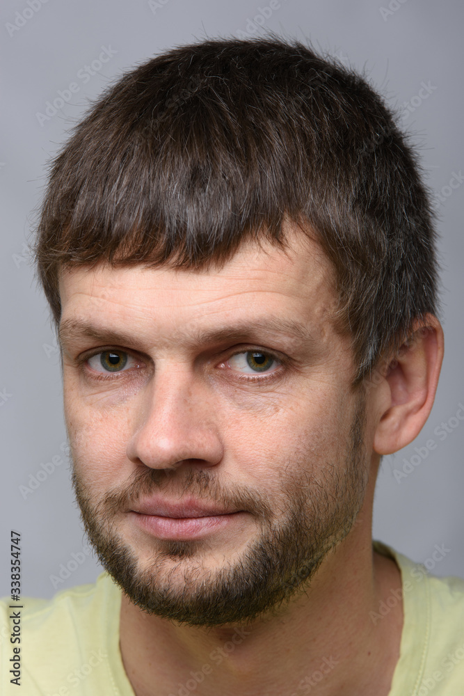 Portrait of a man of European appearance, slightly turned his head to the left Portrait of a man of European appearance, slightly turned his head to the left
