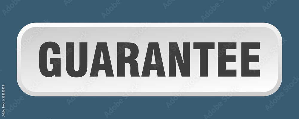 guarantee button. guarantee square 3d push button guarantee button. guarantee square 3d push button