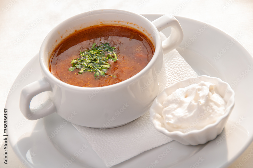 Borscht-vegetable beetroot soup. Borscht-vegetable beetroot soup.
