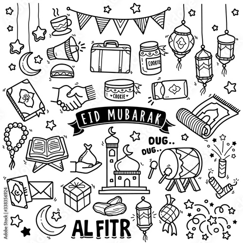 Hand-drawn Vector Collection: Eid Mubarak