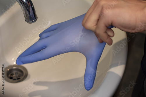 gloves hands protection covid-19 virus corona