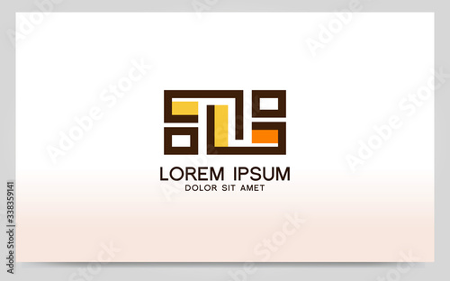 Modern furniture symbol logo design. Vector graphic illustration