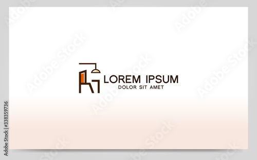 Modern furniture symbol logo design. Vector graphic illustration