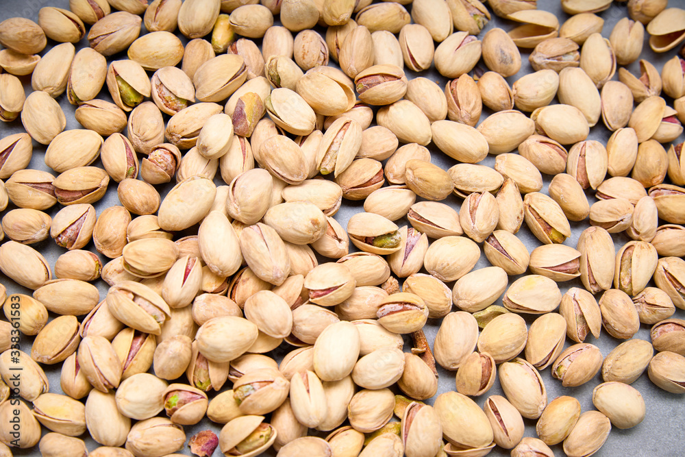 Pistachios background. The view of the top. Pistachios background. The view of the top.