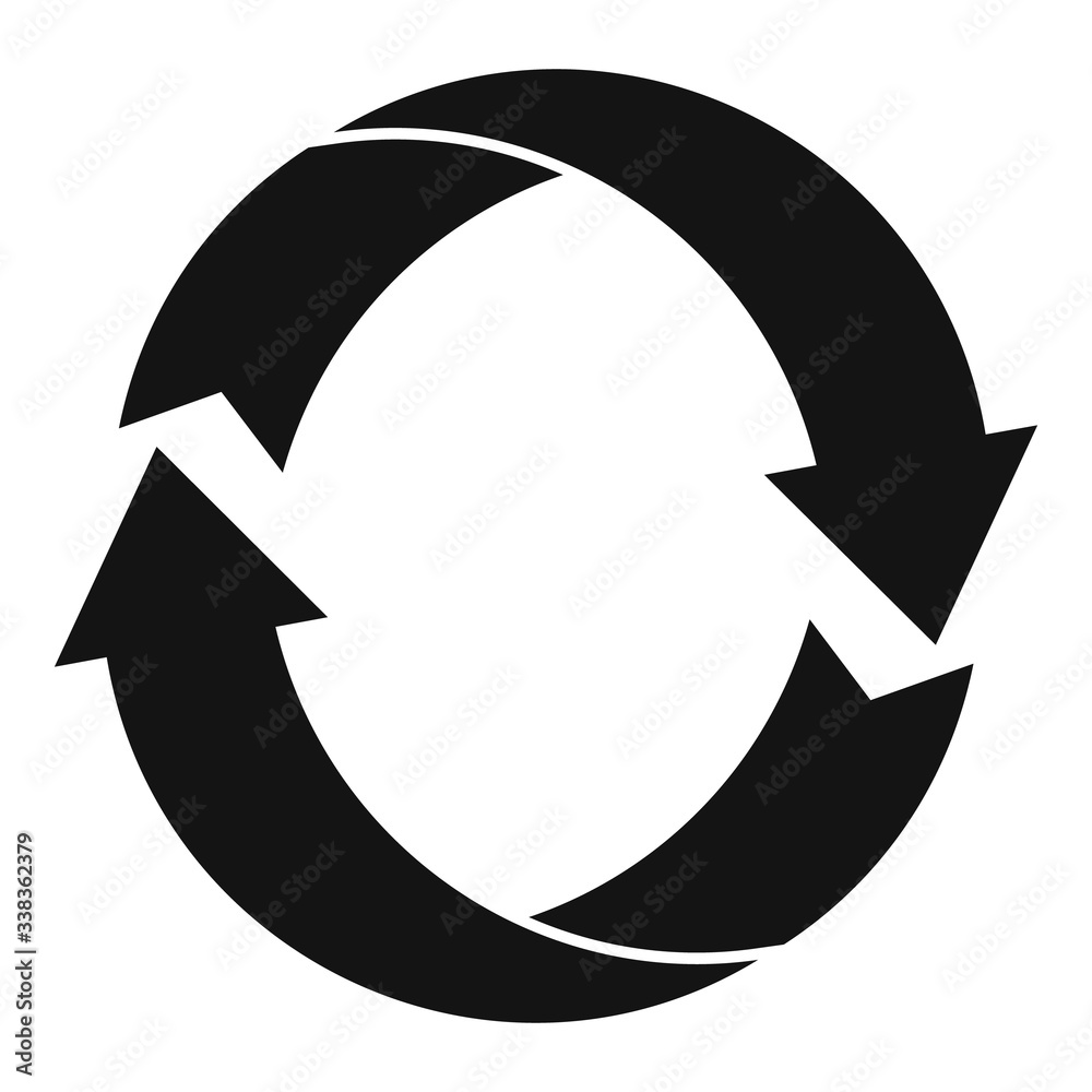 Recycling icon. Simple illustration of recycling vector icon for web design isolated on white background Recycling icon. Simple illustration of recycling vector icon for web design isolated on white background