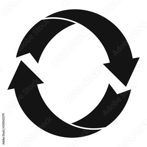 Recycling icon. Simple illustration of recycling vector icon for web design isolated on white background
