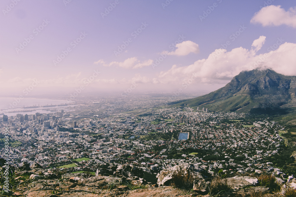 Cape Town, South Africa on a clear day