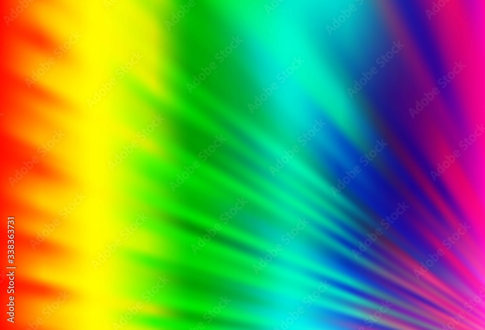 Obraz premium Light Multicolor, Rainbow vector pattern with narrow lines.