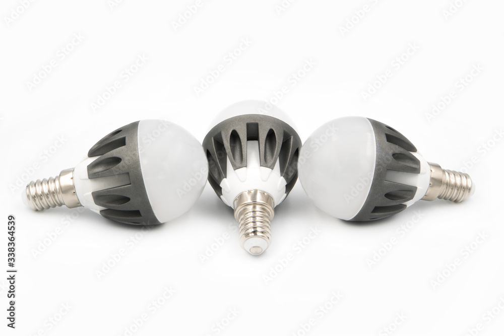 Economy light bulbs on a white background .Reduce electricity consumption. saving Economy light bulbs on a white background .Reduce electricity consumption. saving