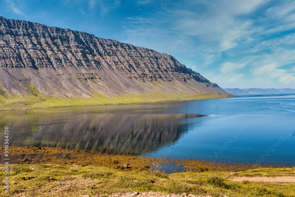 Obraz premium Stunning coastal landscapes in the highlands of the Westfjords region of Iceland