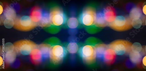 Abstract bokeh night garden in city background. Purple glitter lights background. defocused. Colorful background with defocused lights - raster version