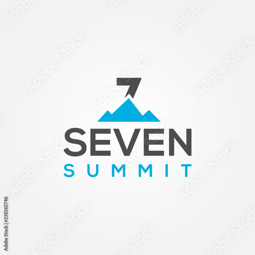Seven Summit Vector Design For Banner And Background photo