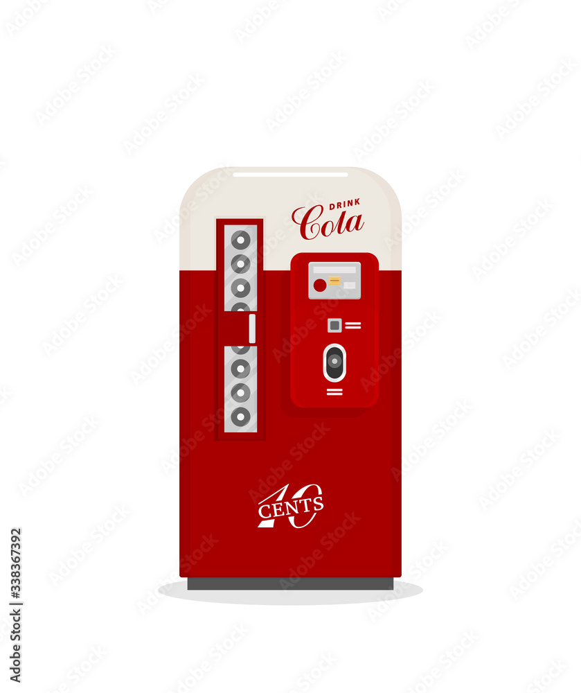 Fridge Drink with drinks in cans flat vector Fridge Drink with drinks in cans flat vector