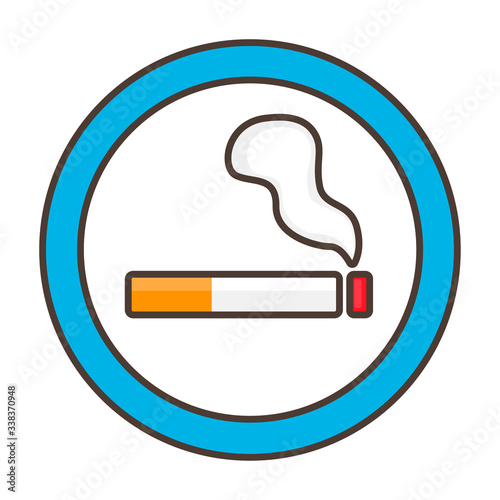 Smoking is allowed. Permission icon. Illustration.