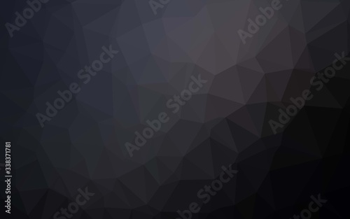 Dark Black vector abstract mosaic backdrop. A completely new color illustration in a vague style. Brand new style for your business design.