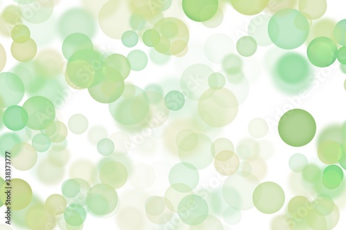 Colorful green bokeh bubble illustration pattern texture. Perfect for artwork background