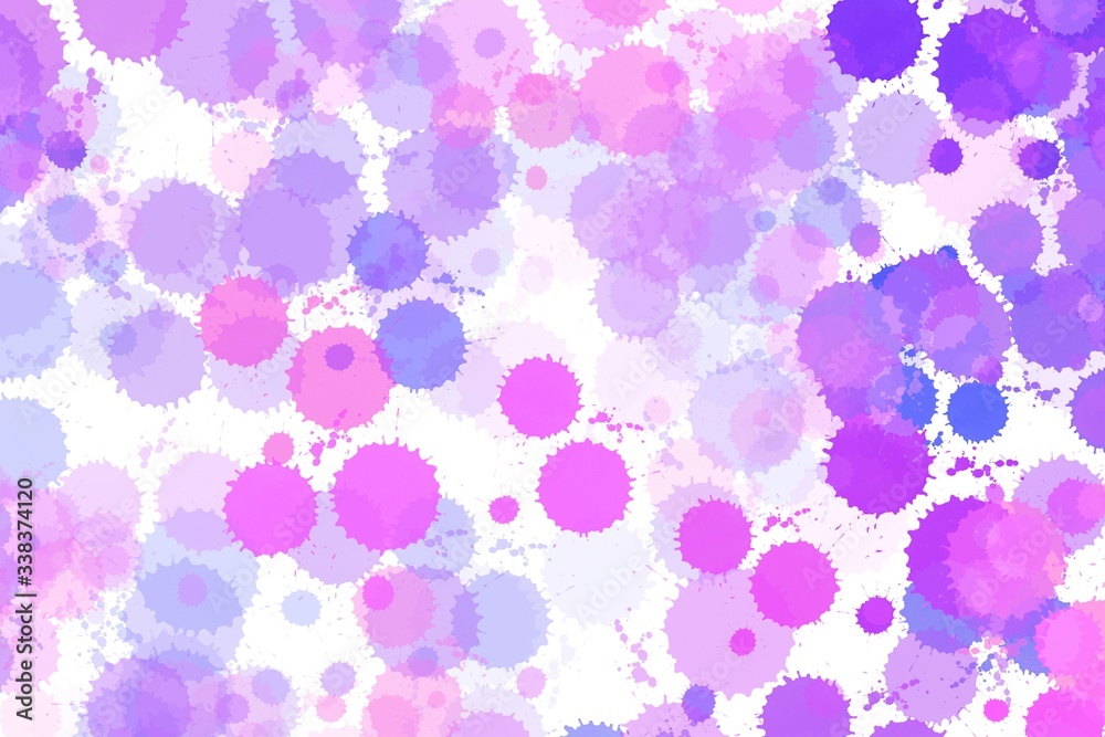 Colorful purple ink splash illustration texture background