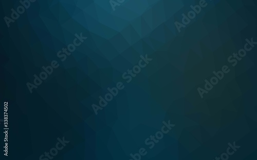 Dark BLUE vector shining triangular background. A completely new color illustration in a vague style. Textured pattern for background.