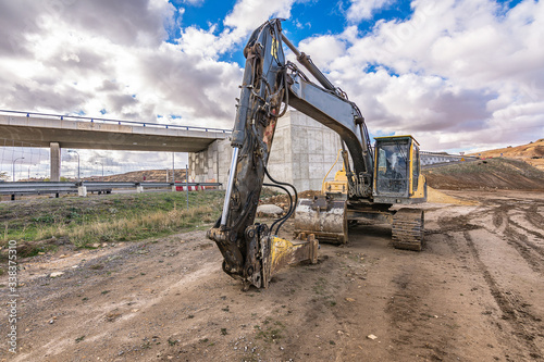 Hydraulic hammer on a building site