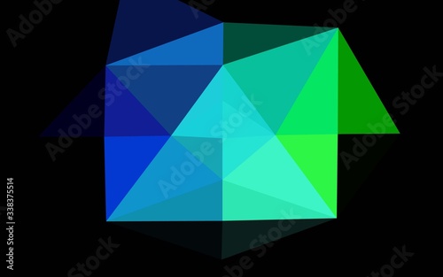 Dark Multicolor, Rainbow vector shining triangular background. A completely new color illustration in a vague style. Elegant pattern for a brand book.