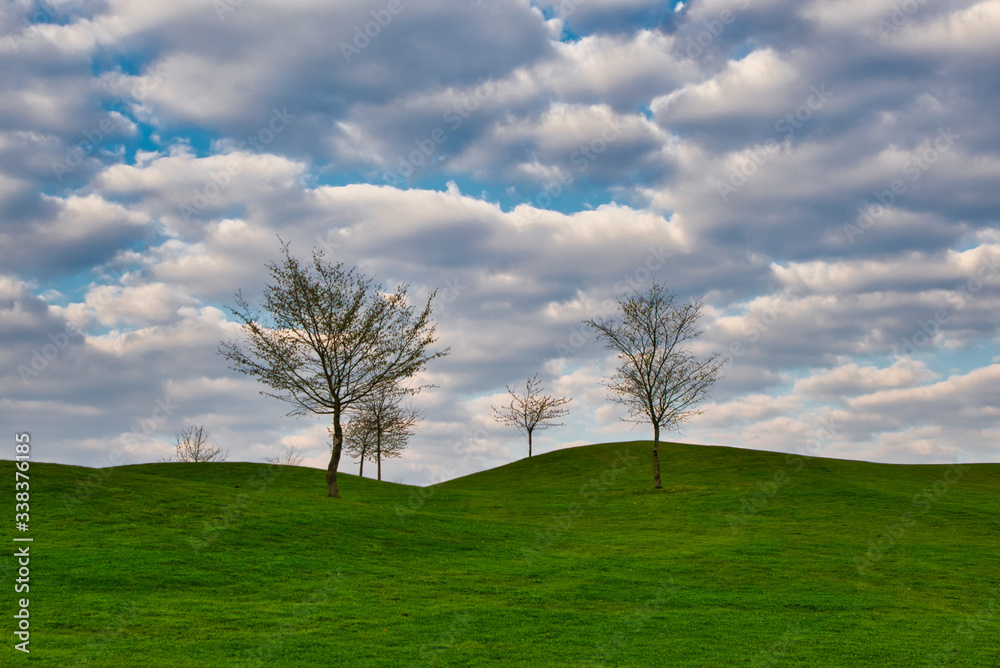 Obraz premium view in a beatiful landscape with blue sky
